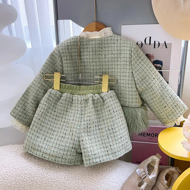 Winter Mint Plaid Two Piece Set