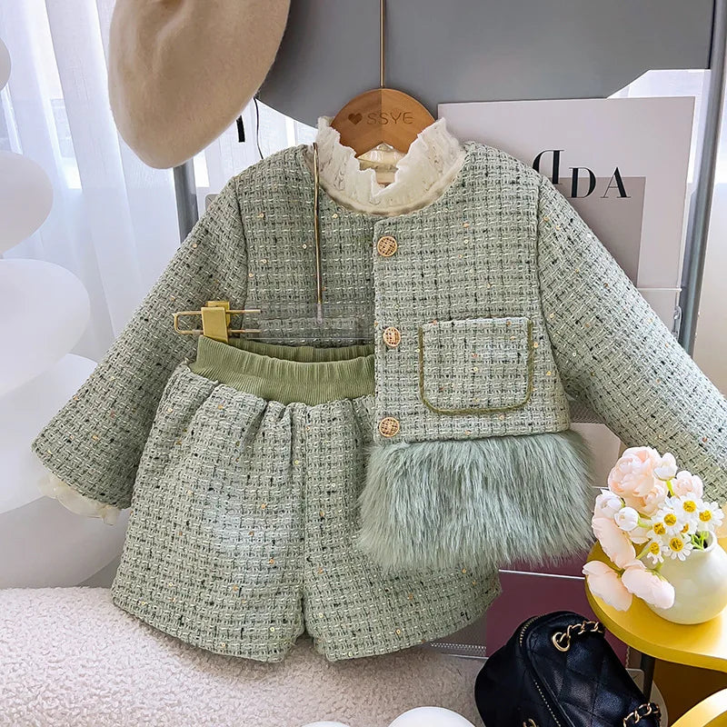 Winter Mint Plaid Two Piece Set