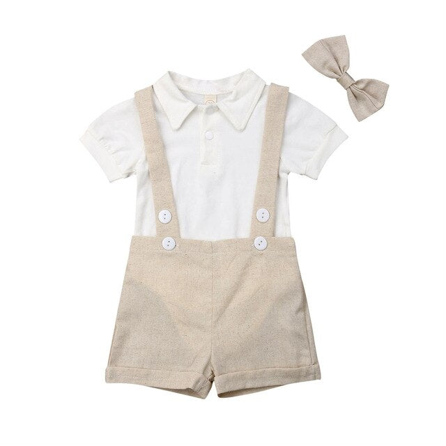 Baby Boy Bib Jumpsuit - The Childrens Firm