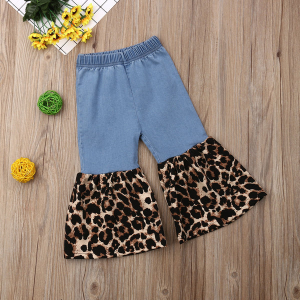 Baby Girls Cheetah Flare Pants - The Childrens Firm