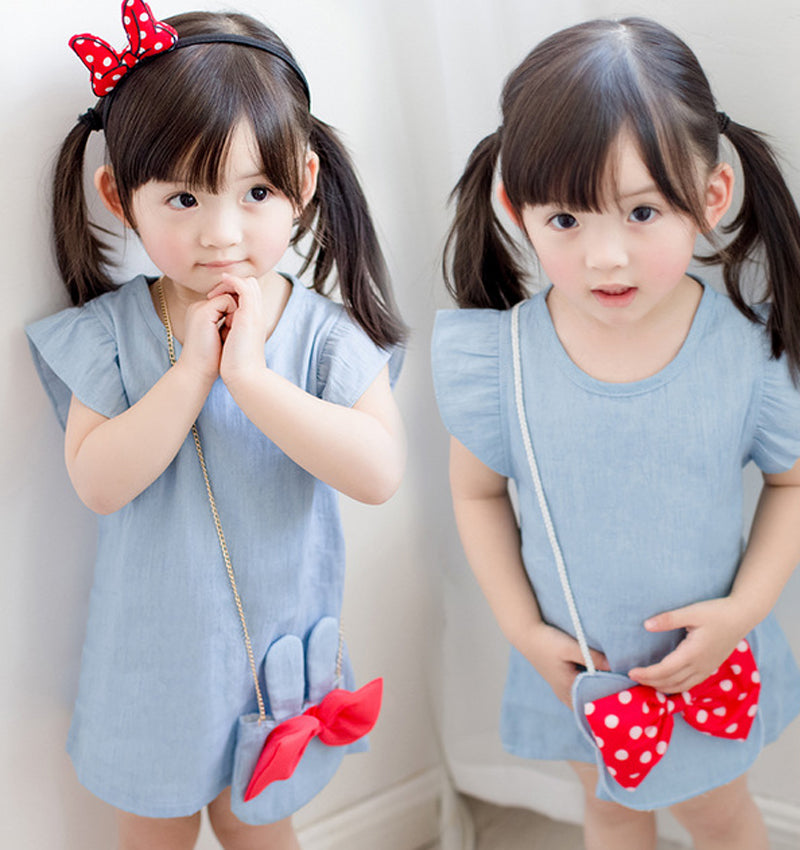 Minnie Mouse Denim Dress with matching Bag - The Childrens Firm