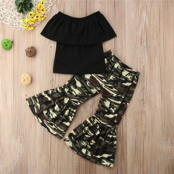 Army Fatigue Bell bottoms Set - The Childrens Firm