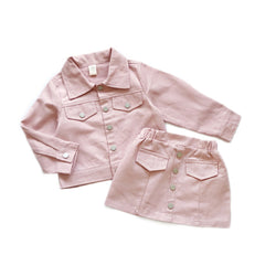 Two Piece Jean Jacket & skirt set - The Childrens Firm