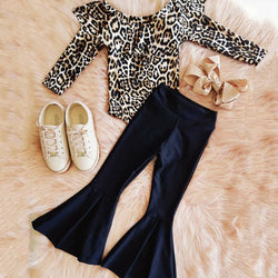 Leopard Flare Pants Outfit Set - The Childrens Firm