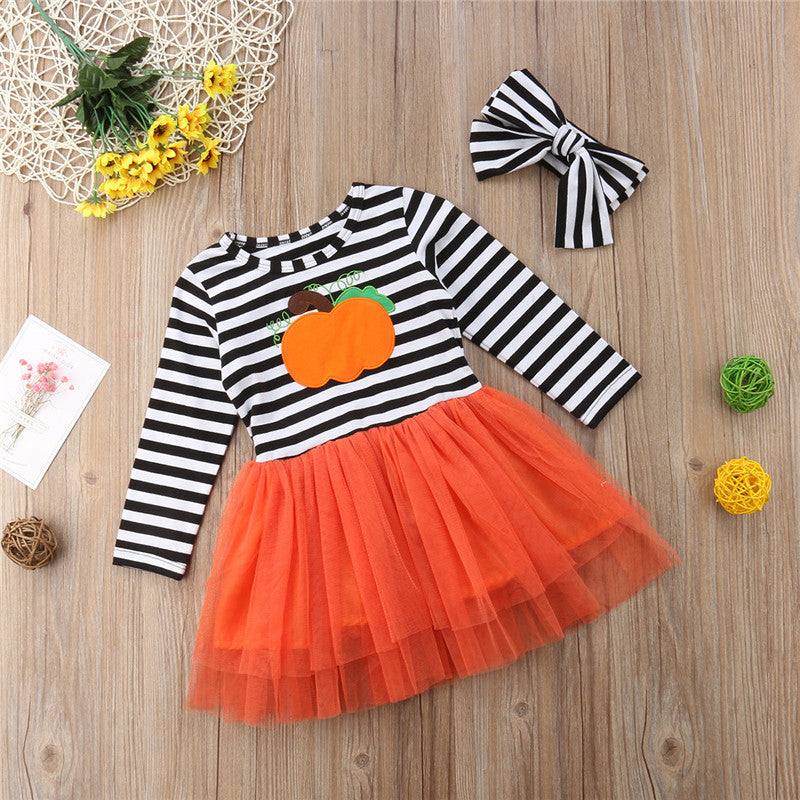 Pumpkin Tulle Dress - The Childrens Firm