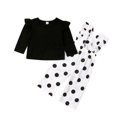 Panda Polka 2pcs Ruffle Jumpsuit - The Childrens Firm