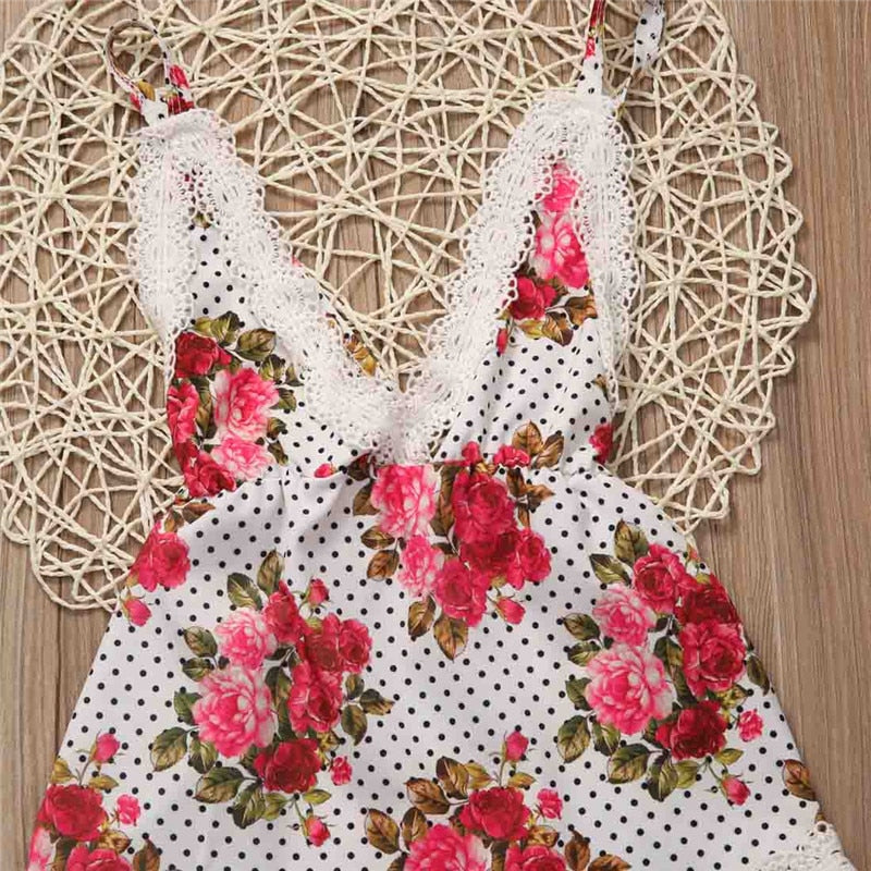 Lace Floral Bliss Romper - The Childrens Firm