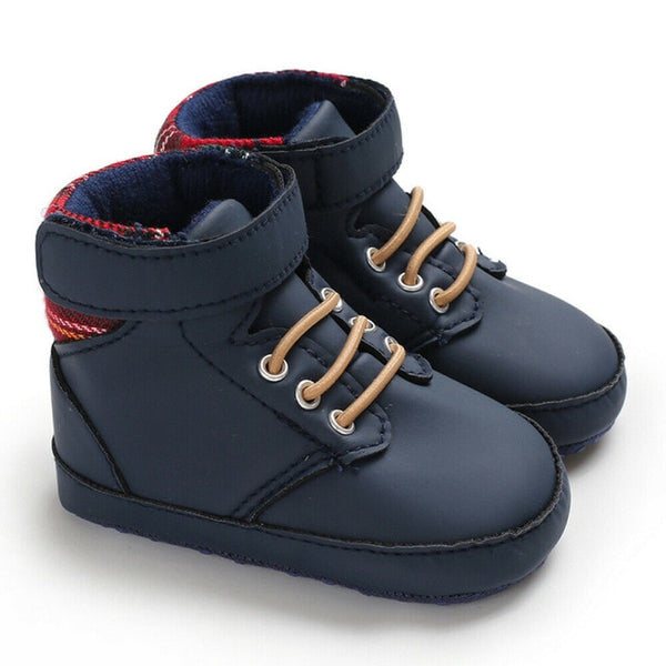 Hightop Strapped Baby Booties