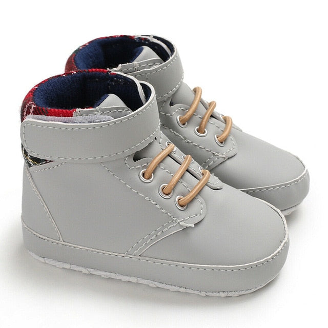 Hightop Strapped Baby Booties