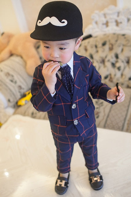 Baby gentleman Plaid Suit - The Childrens Firm