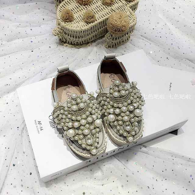 Pearlized Slip On Loafers