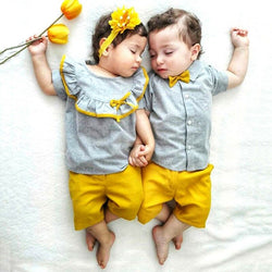 Sibling Mustard Ruffle Set - The Childrens Firm