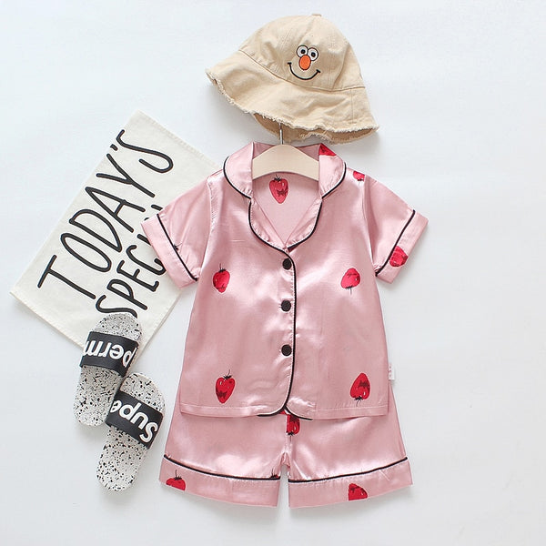 Strawberry Silk Pajama Set - The Childrens Firm