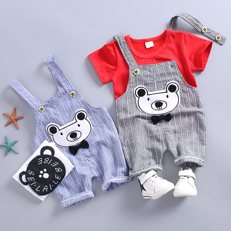 Fresh Striped Overall Set - The Childrens Firm