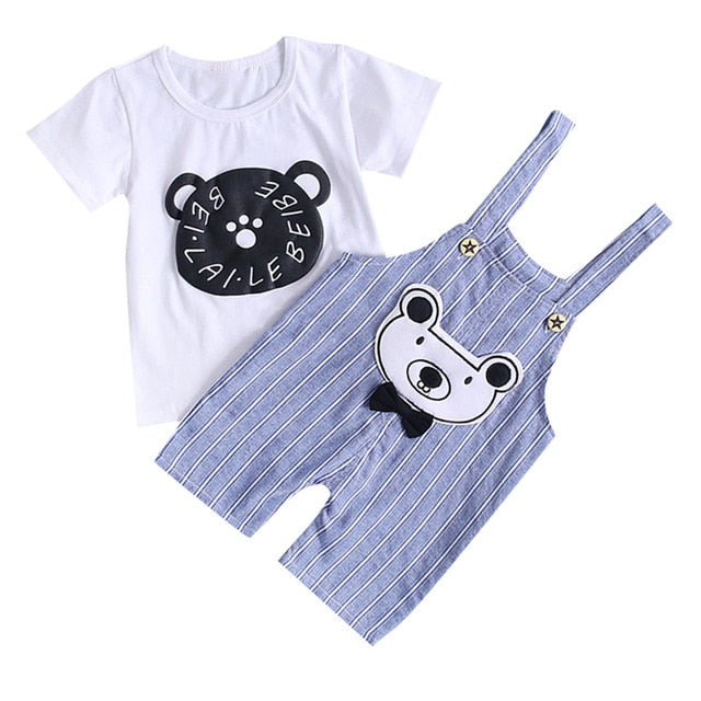 Fresh Striped Overall Set - The Childrens Firm