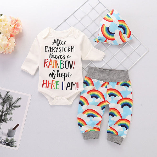 Rainbow Baby 3pc Outfit Set - The Childrens Firm