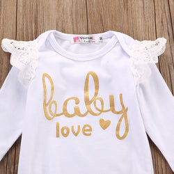 Pink & Gold Baby Love Set - The Childrens Firm