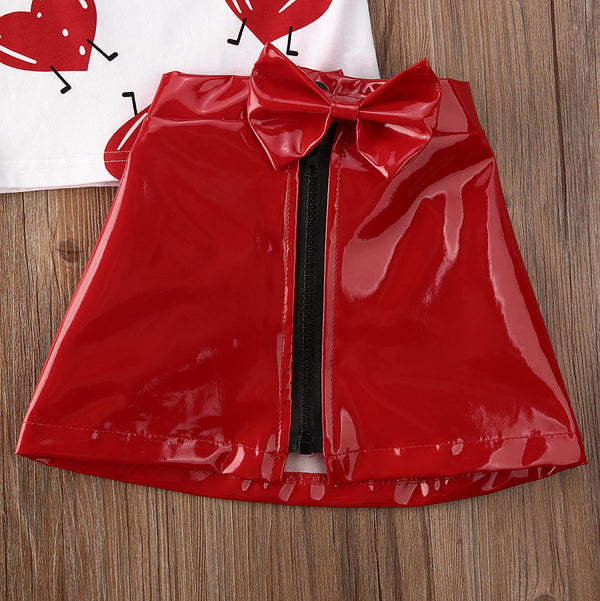 Valentine Leather Skirt Set - The Childrens Firm