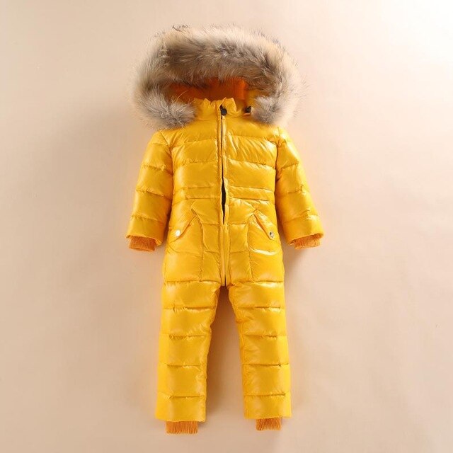 Winter Snowsuit with Hooded Fur
