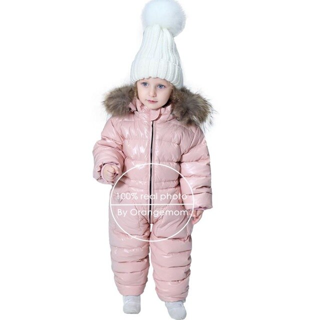 Winter Snowsuit with Hooded Fur