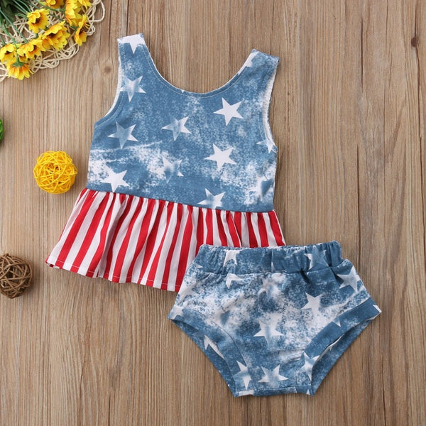 Faded Fourth Of July Sunsuit - The Childrens Firm