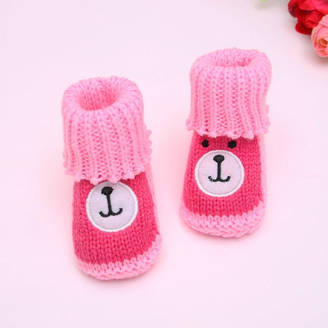 Knitted Wool Baby Booties