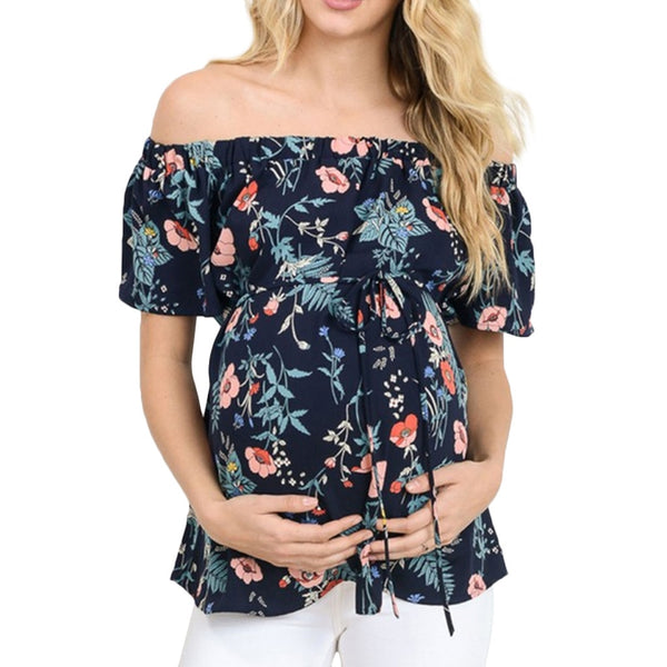 Floral Off Shoulder Maternity Top - The Childrens Firm