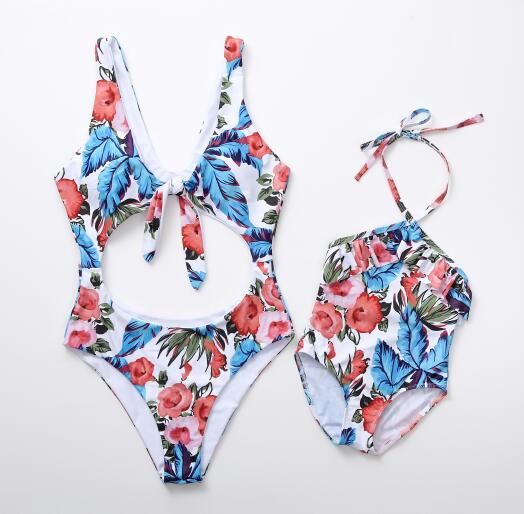 Floral Girls 1 Piece Matching Swimsuits! - The Childrens Firm