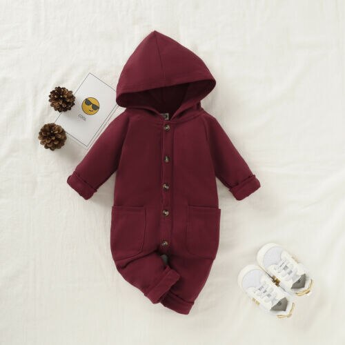 Hooded Casual Button Up Romper