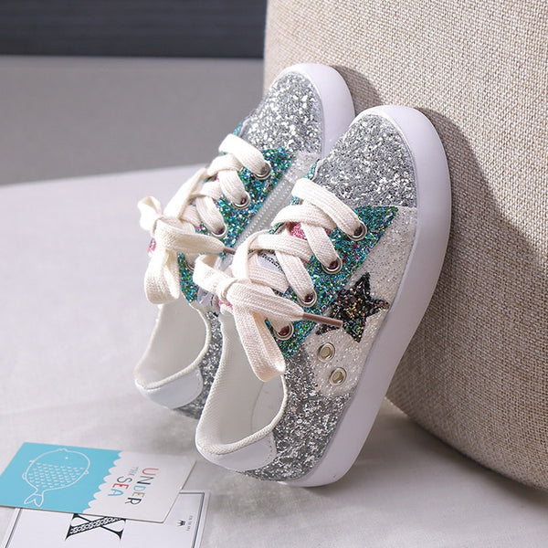 Sequin Glitter Star Sneakers