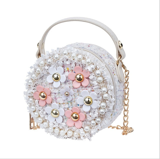 Floral Pearls Crossbody Bag