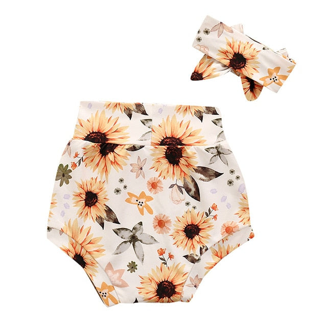 Printed Shorts + Headband - The Childrens Firm