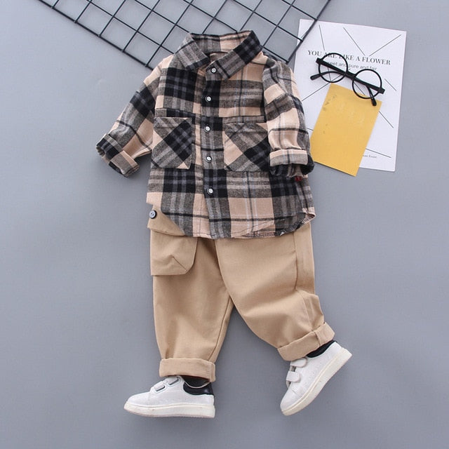 Khaki Flannel Set