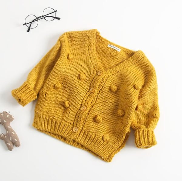 Fuzzy Ball Cardigan - The Childrens Firm