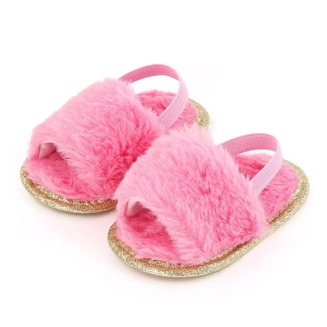 Faux Fur Cozy Sandals