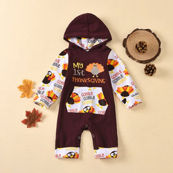 My First Thanksgiving Hoodie Jumpsuit