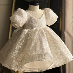 Sequins White Special Event Dress