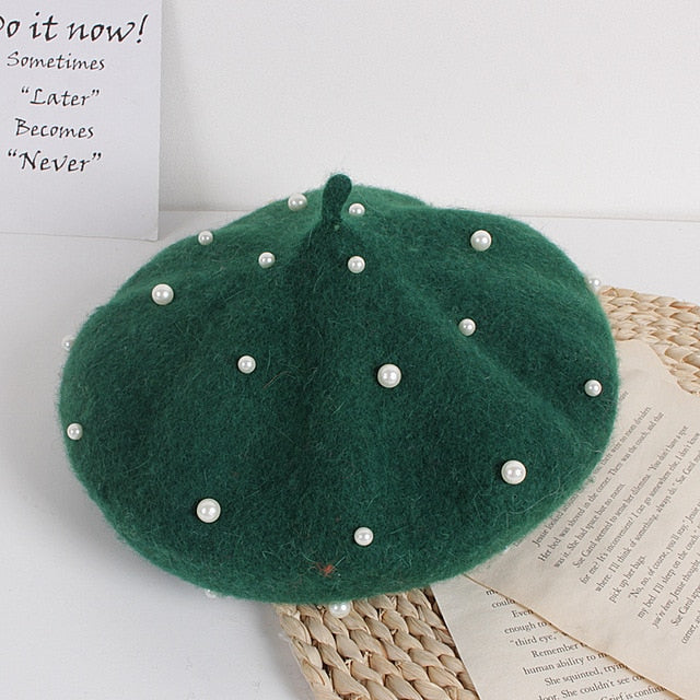 Pearl Studded Beret