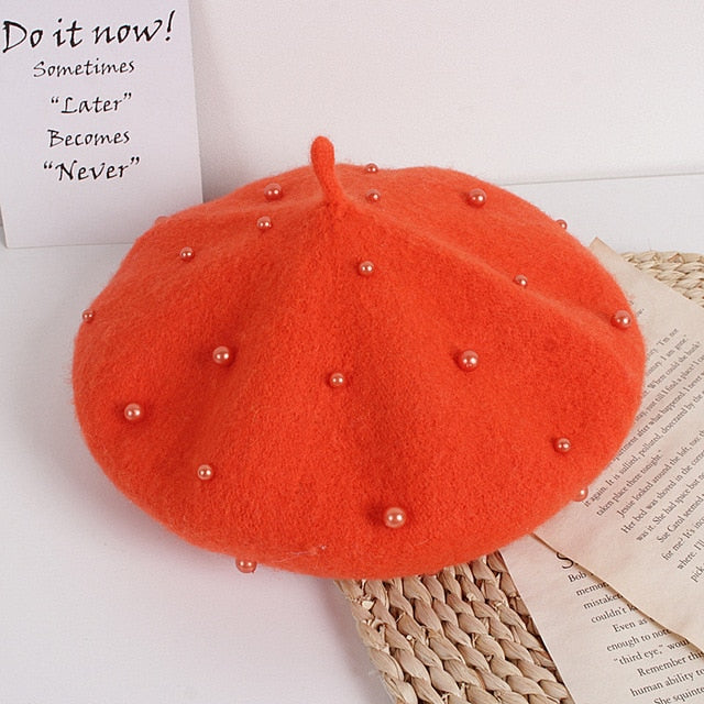 Pearl Studded Beret