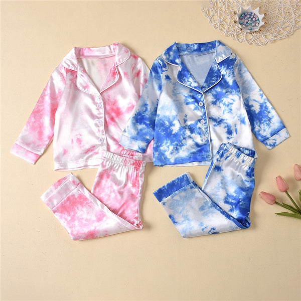 Tie Dye Silk Pajama Set