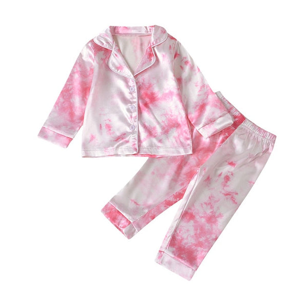 Tie Dye Silk Pajama Set