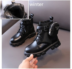 Trendy Black Combat Boots
