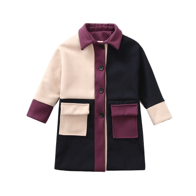 Colorway Patchwork Trench Coat