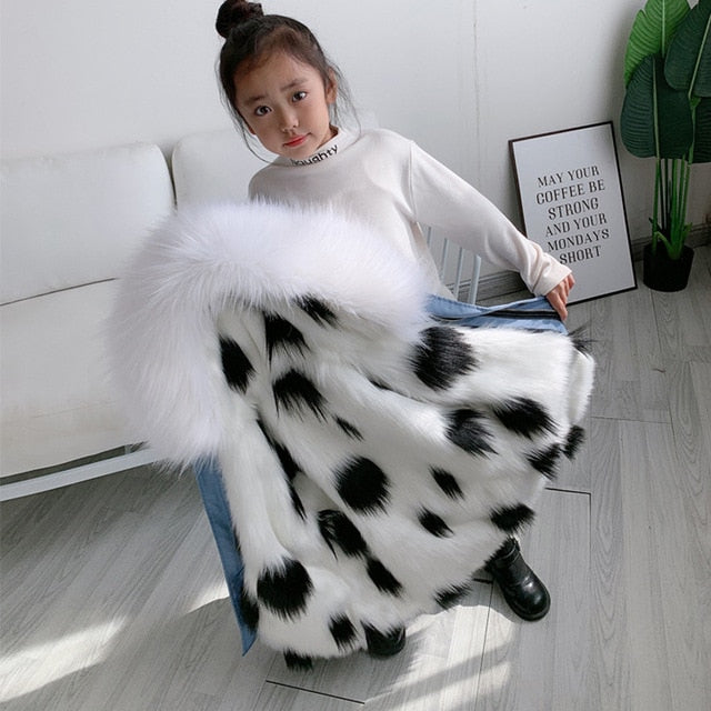 Born to Be Sassy Spot on Dalmatian Faux Fur Jacket