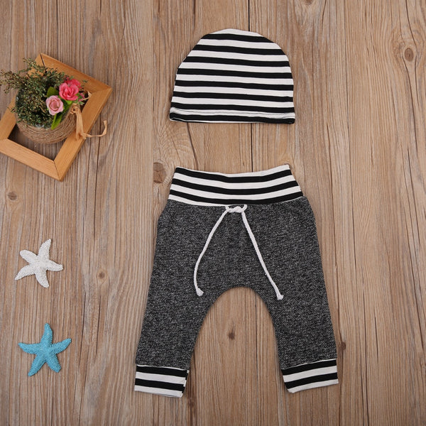 Striped Bottoms with Matching Hat - The Childrens Firm