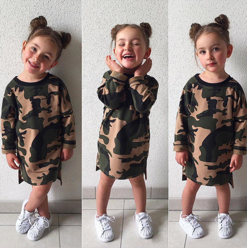 Camouflage Tunic Shirt Dress - The Childrens Firm