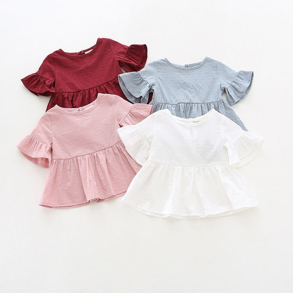 Lotus Leaf Sleeve Baby T Shirts - The Childrens Firm