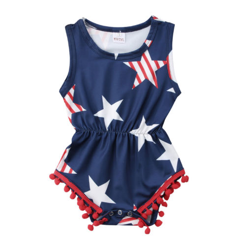 Red White & Stars Romper - The Childrens Firm