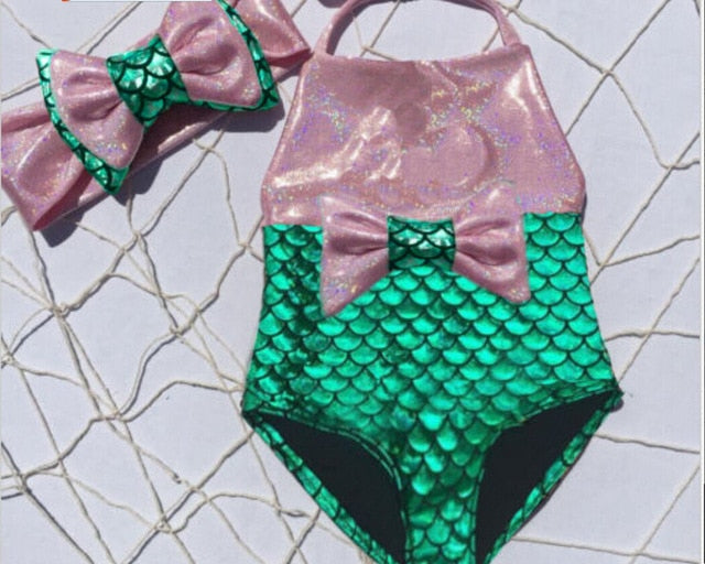 Pink Holographic Bathing Suit - The Childrens Firm