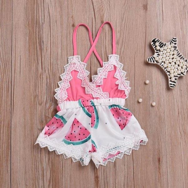 Pink Sweet Watermelon Romper - The Childrens Firm